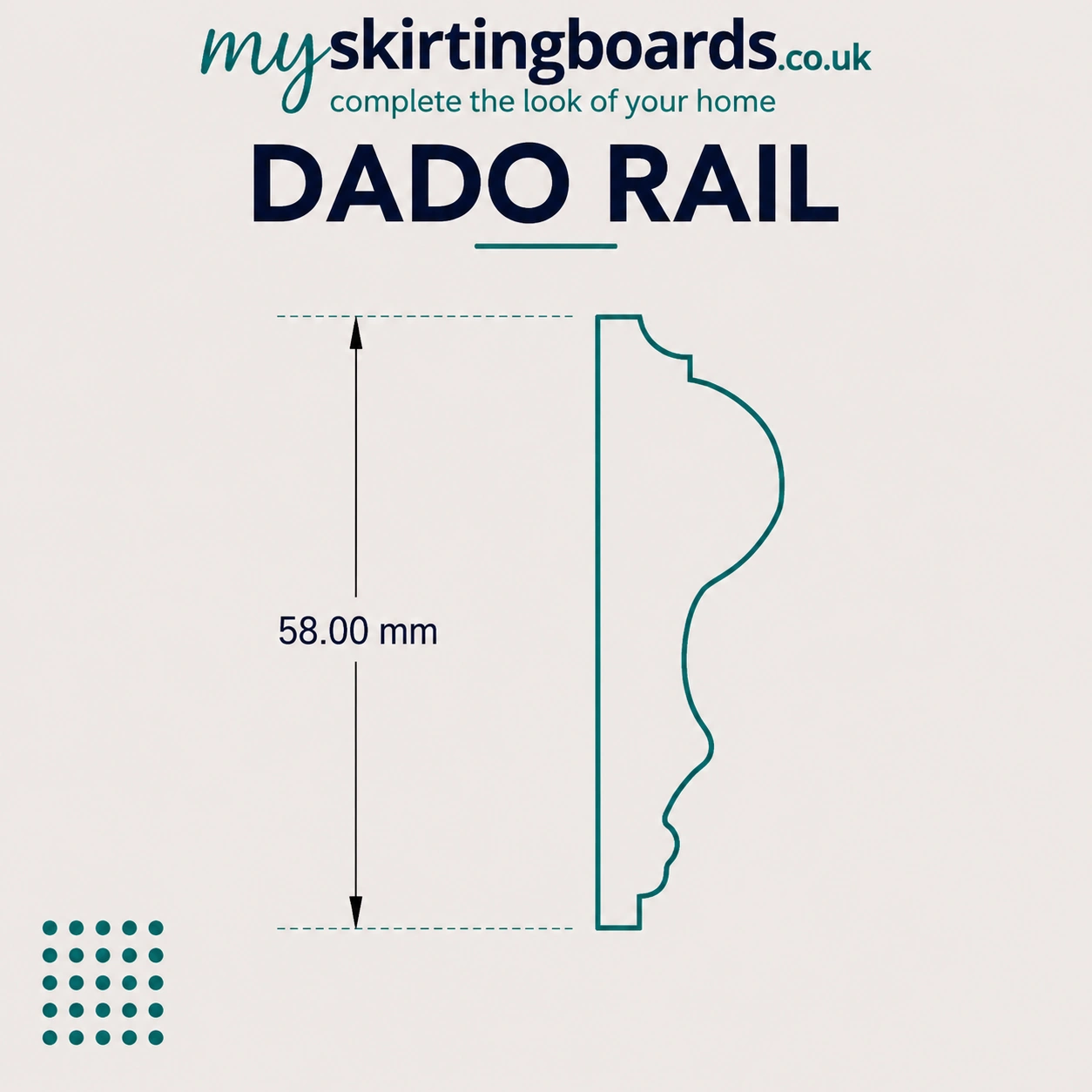 Classic MDF Dado Rail 2 Dado Rail Profile
