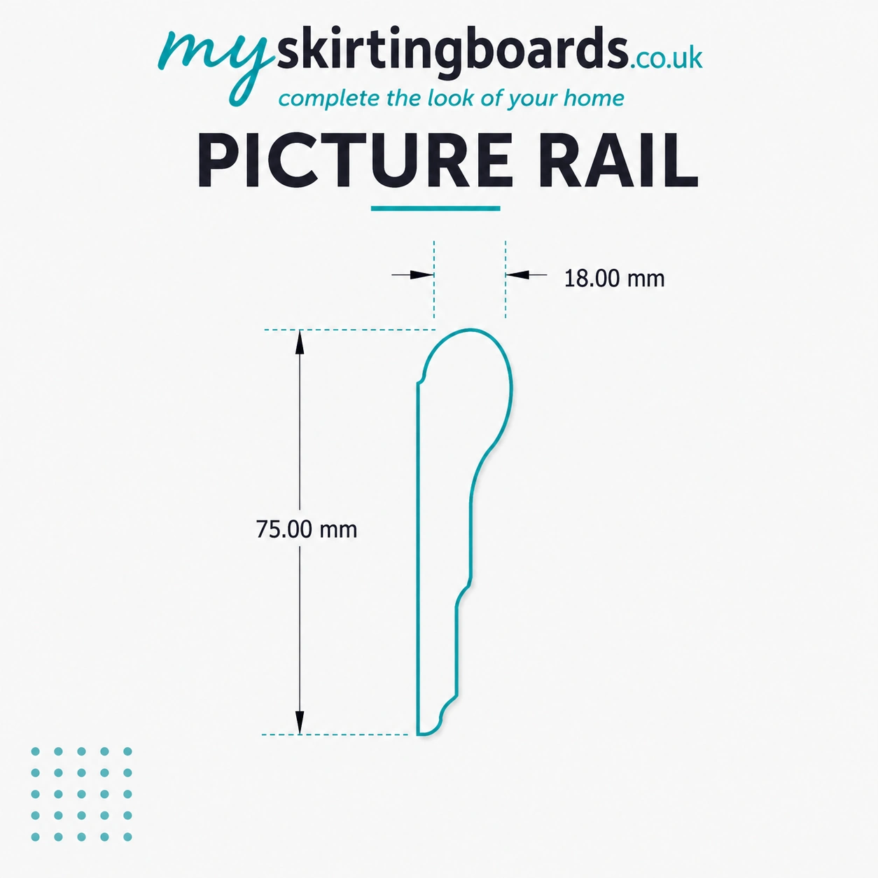 Classic Oak Picture Rail 2 Picture Rail Profile