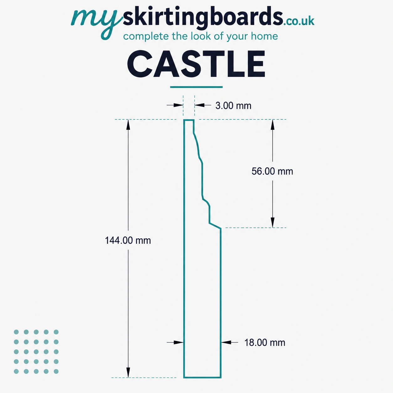 Castle MDF Skirting Board 2 Castle Profile