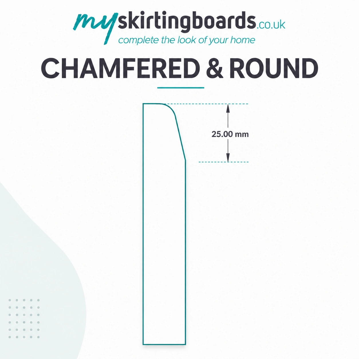 Chamfer and Round MDF Architrave 2 Chamfer And Round Drawing