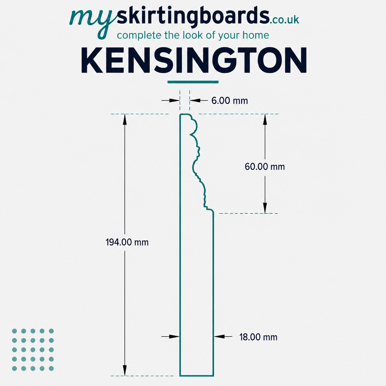 Kensington MDF Skirting Board 2 Kensington Profile (1)