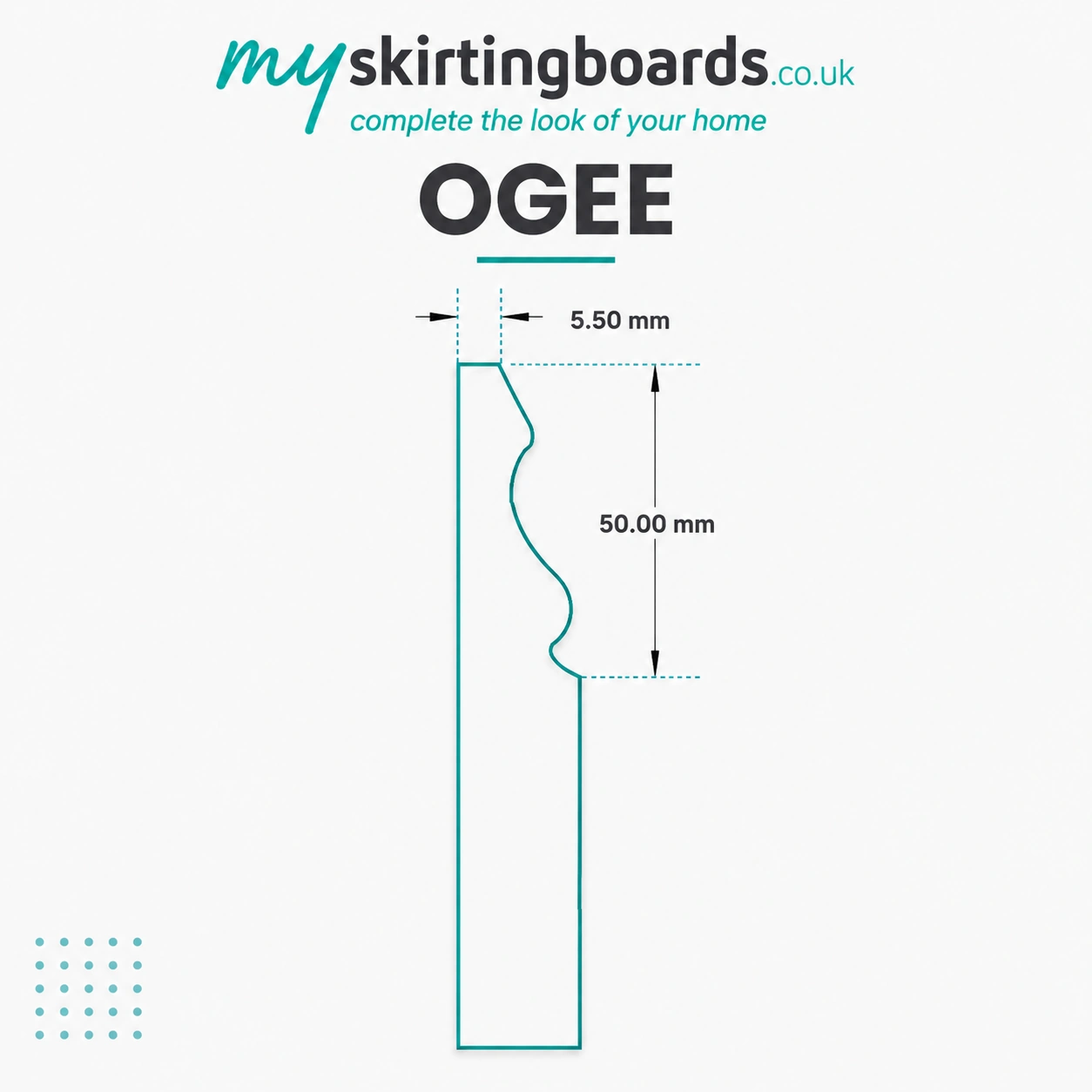 Ogee MDF Skirting Board 2 Ogee Skirting Profile