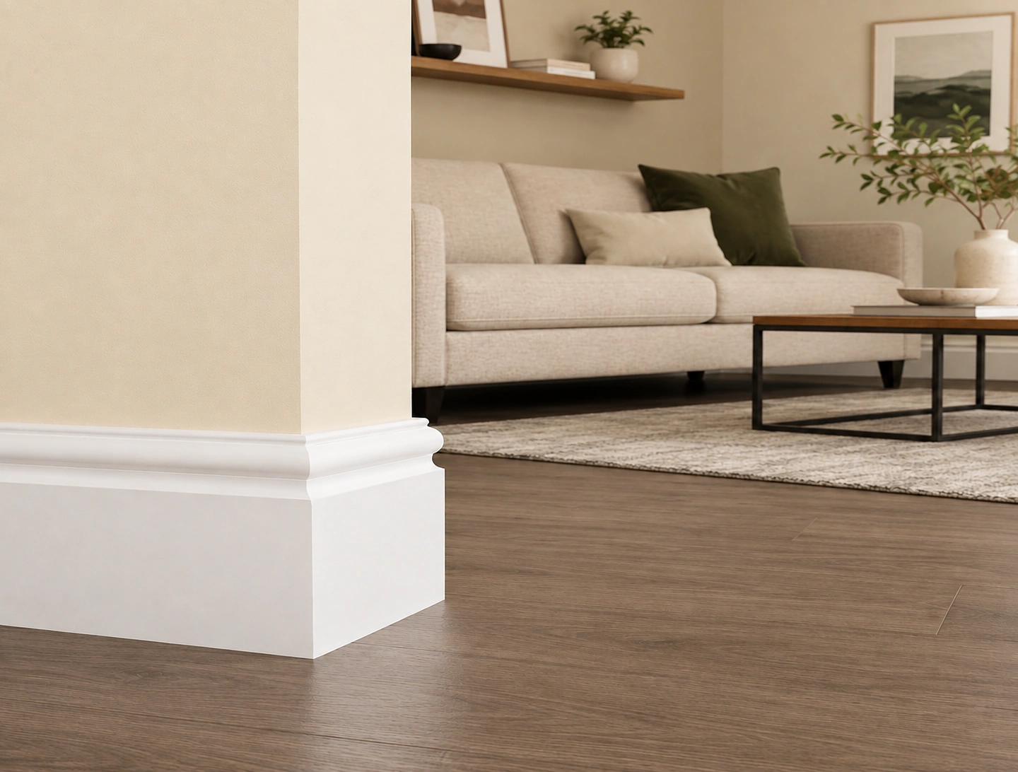 Torus MDF Skirting Board 4 Torus Cream Lifstyle
