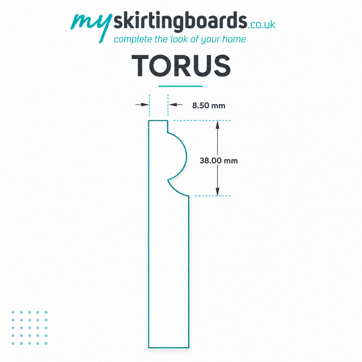 Torus MDF Skirting Board 2 Torus Profile Image