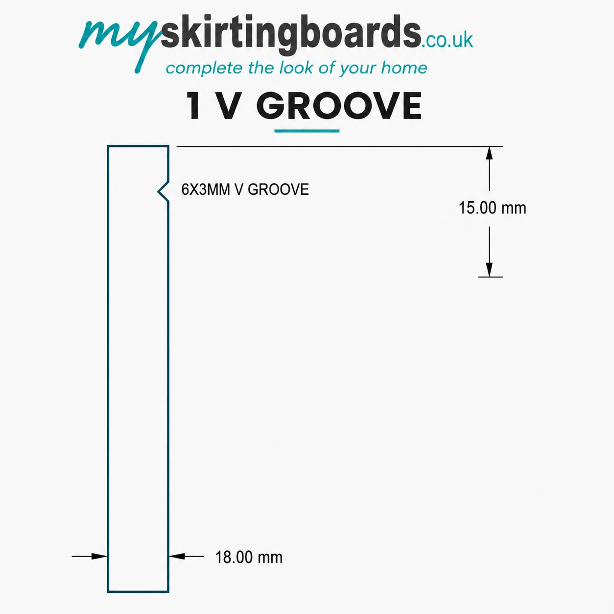 1 V Groove MR MDF Skirting Board 2 1 V Groove