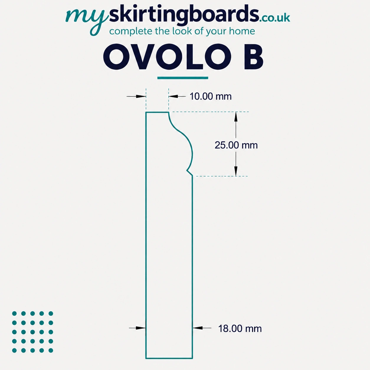 Ovolo B MDF Skirting Board 2 Ovolo B Profile