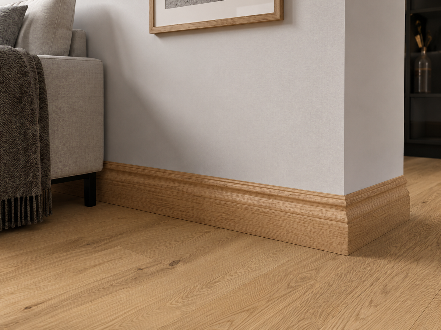 Ogee Oak Skirting Board 2 Ogee Oak In Room