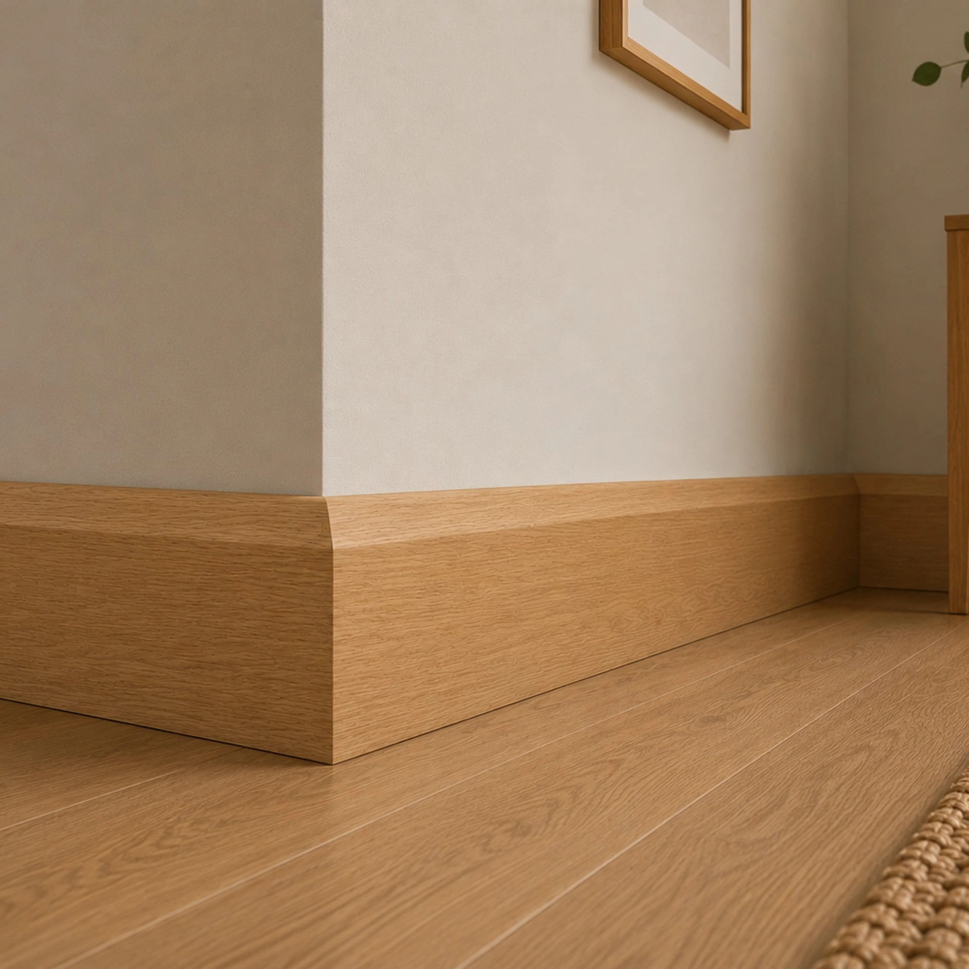 Chamfer and Round Oak Skirting Board 2 Chamfer Round Oak Scene