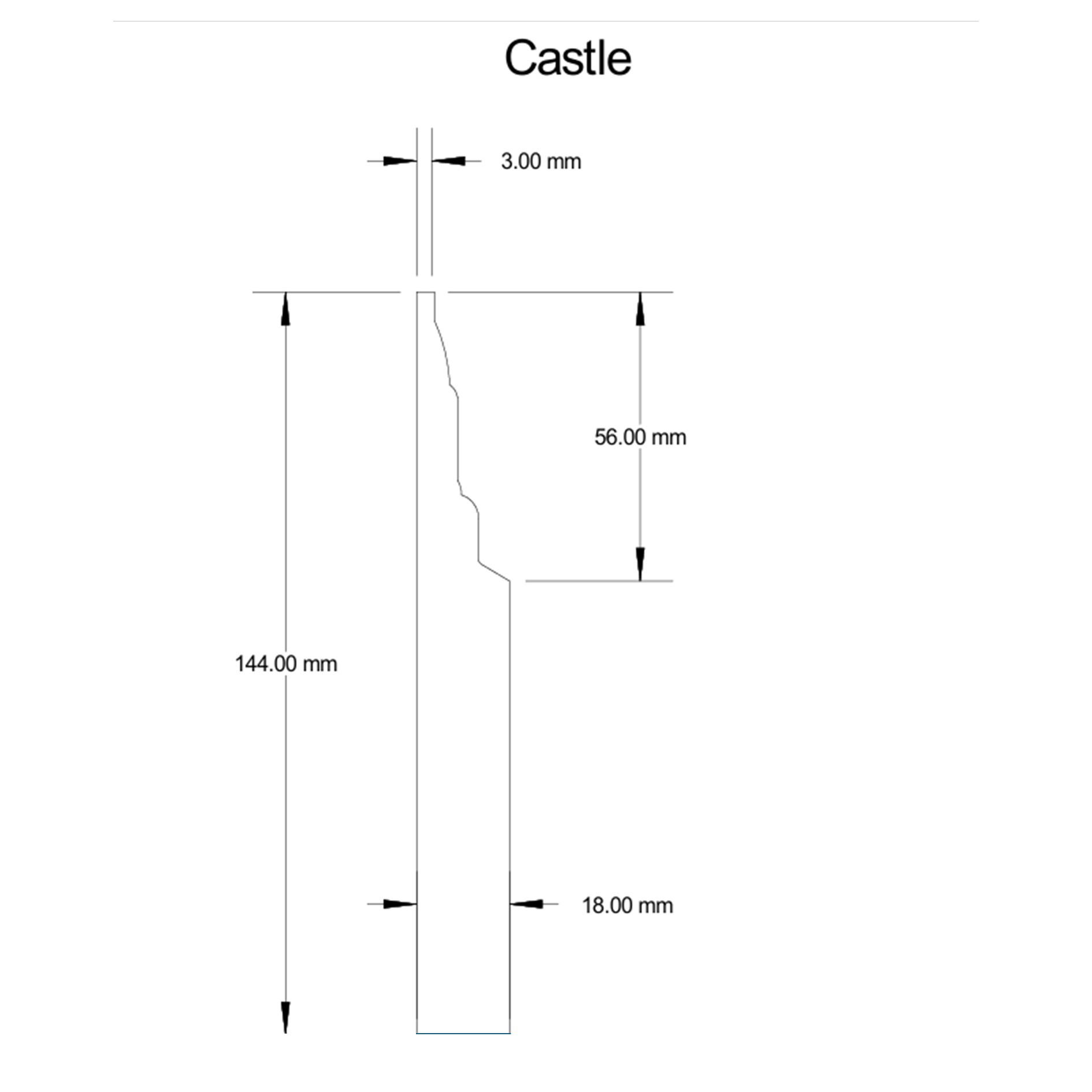 Castle OAK Skirting Board 2 Castle Line