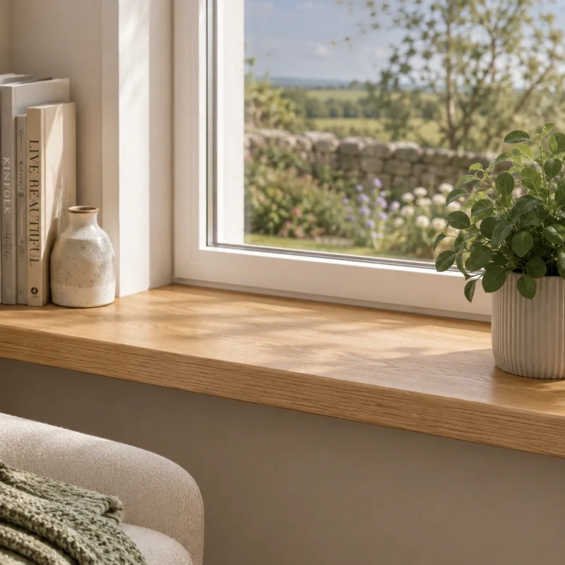 Light Oak Square Edge Window Board